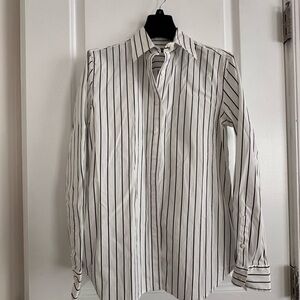 Ralph Lauren White and Black Button Down Shirt